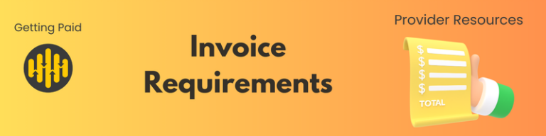 Provider blog header: Invoice Requirements