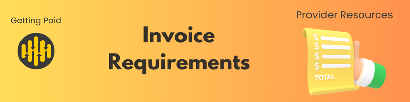 Provider blog header: Invoice Requirements