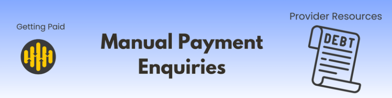 Provider blog header: Manual Payment Enquiries